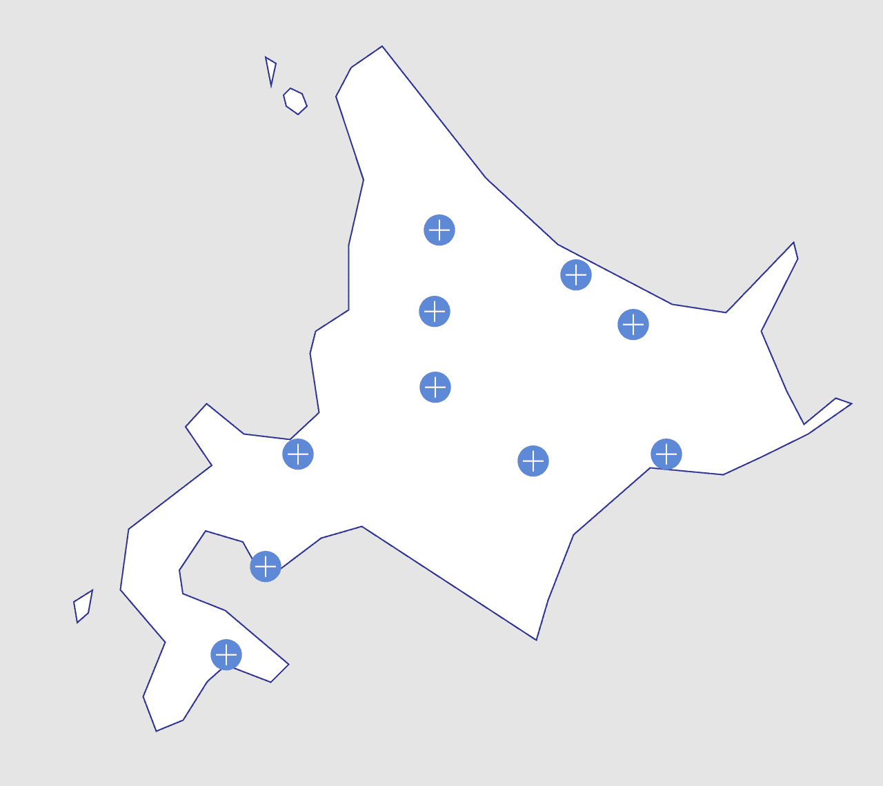 北海道の地図